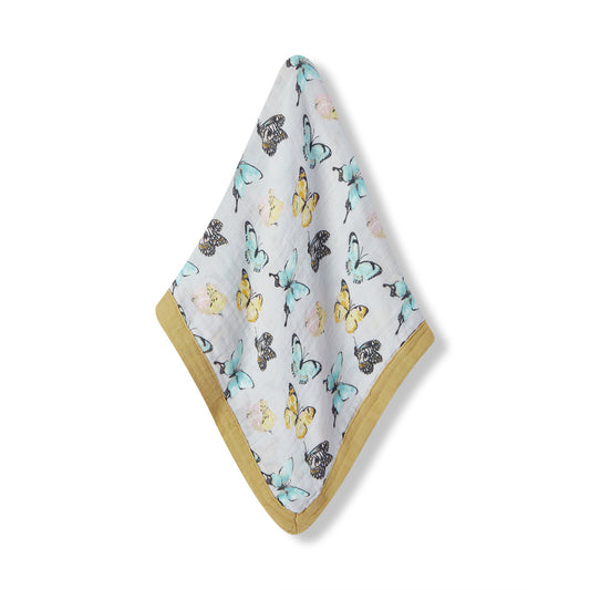 Butterfly Mini Lovey Two-Layer Muslin Security Blanket