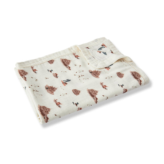 Sandcastle Big Lovey Three-Layer Muslin Blanket