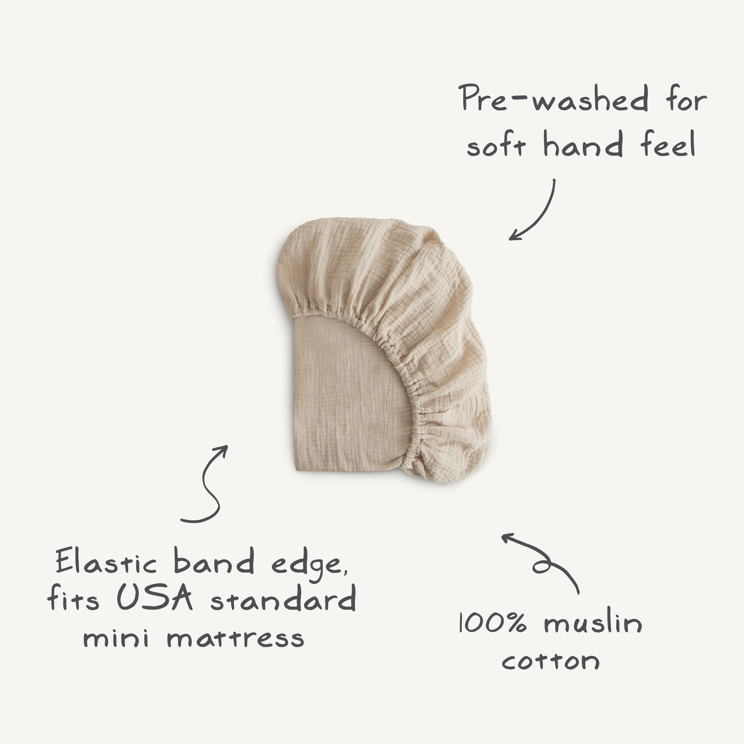 Mini Muslin Crib Sheet - Babies in Bloom