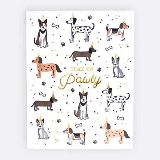 Party Hat Dogs Card