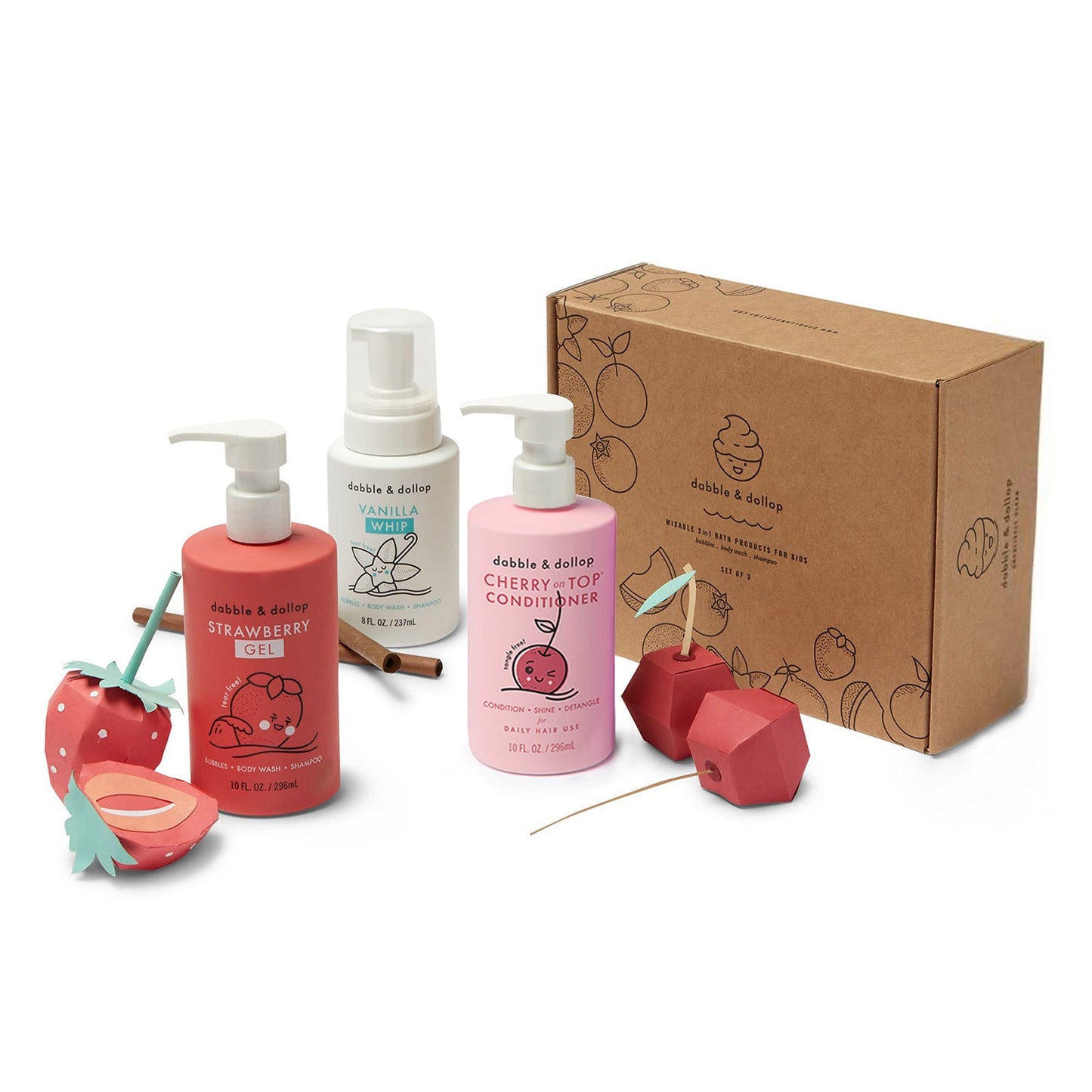 Dabble & Dollop Cherry Berry Conditioner & Bath Bundle