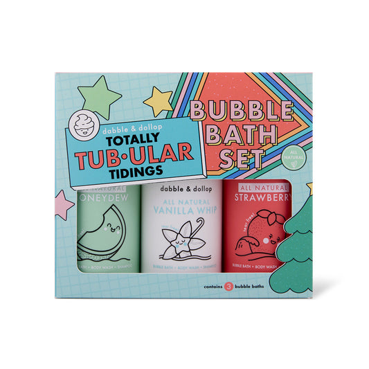 Totally Tub-ular Tidings Bubble Bath Set - Strawberry, Honeydew & Vanilla