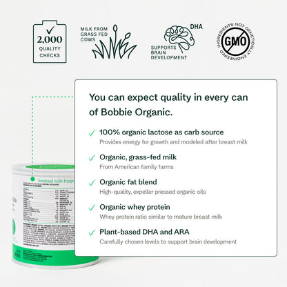 Bobbie Organic Infant Formula (Biggie)