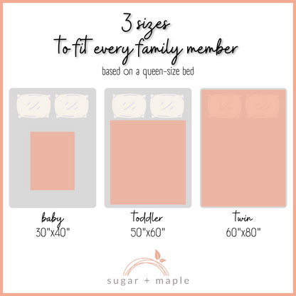 Sugar + Maple Personalized Minky "Patterned" Blankets