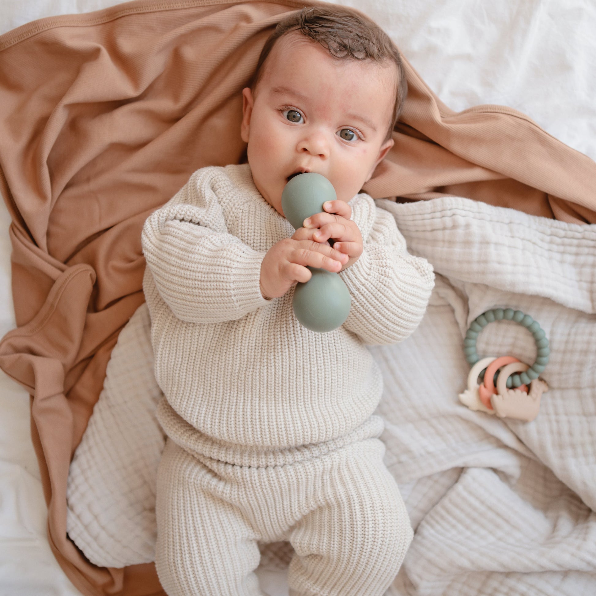 Silicone Baby Rattle Toy - Babies in Bloom