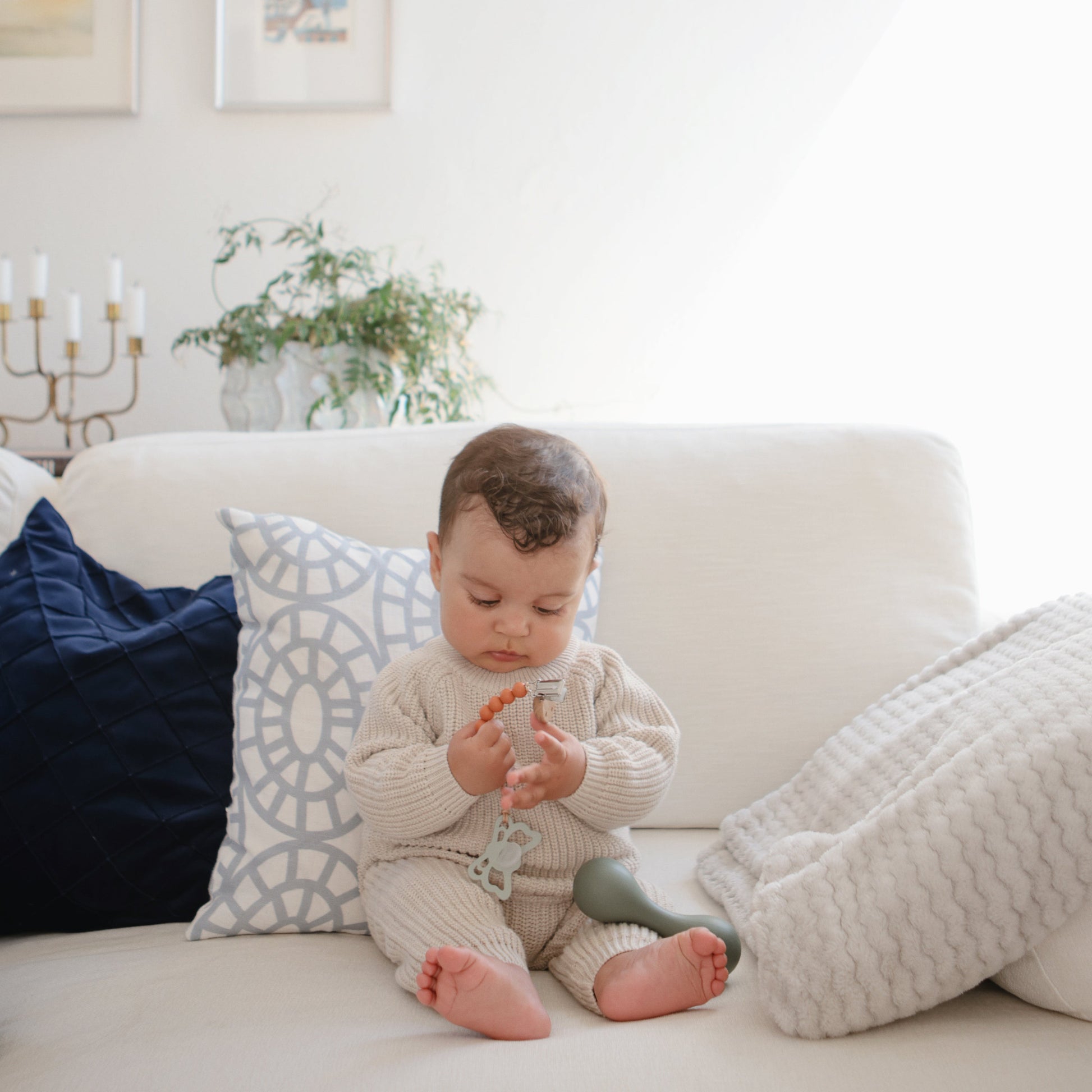 Silicone Pacifier Clip | Eva - Babies in Bloom