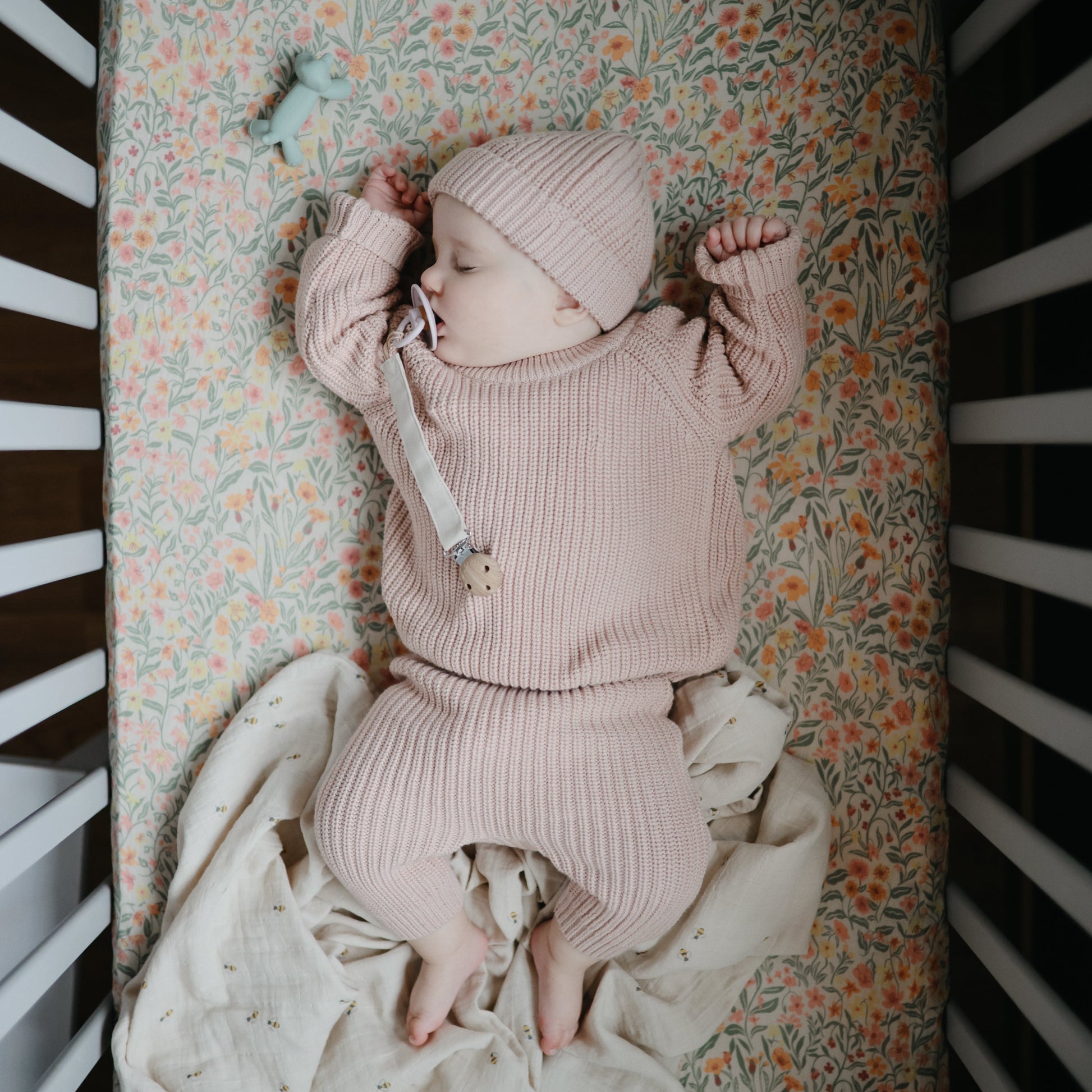 Linen Pacifier Clip 2-Pack - Babies in Bloom