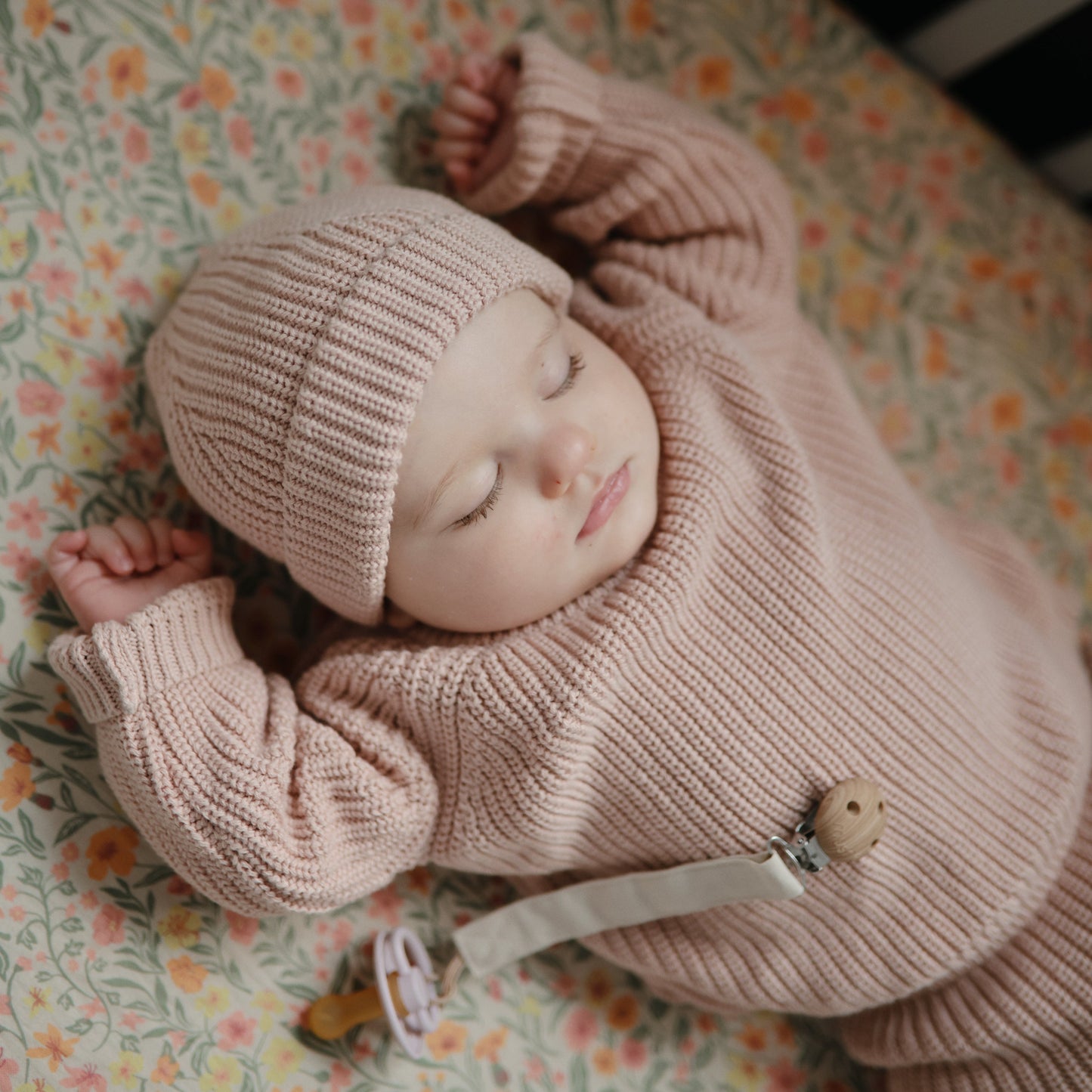 Linen Pacifier Clip 2-Pack - Babies in Bloom