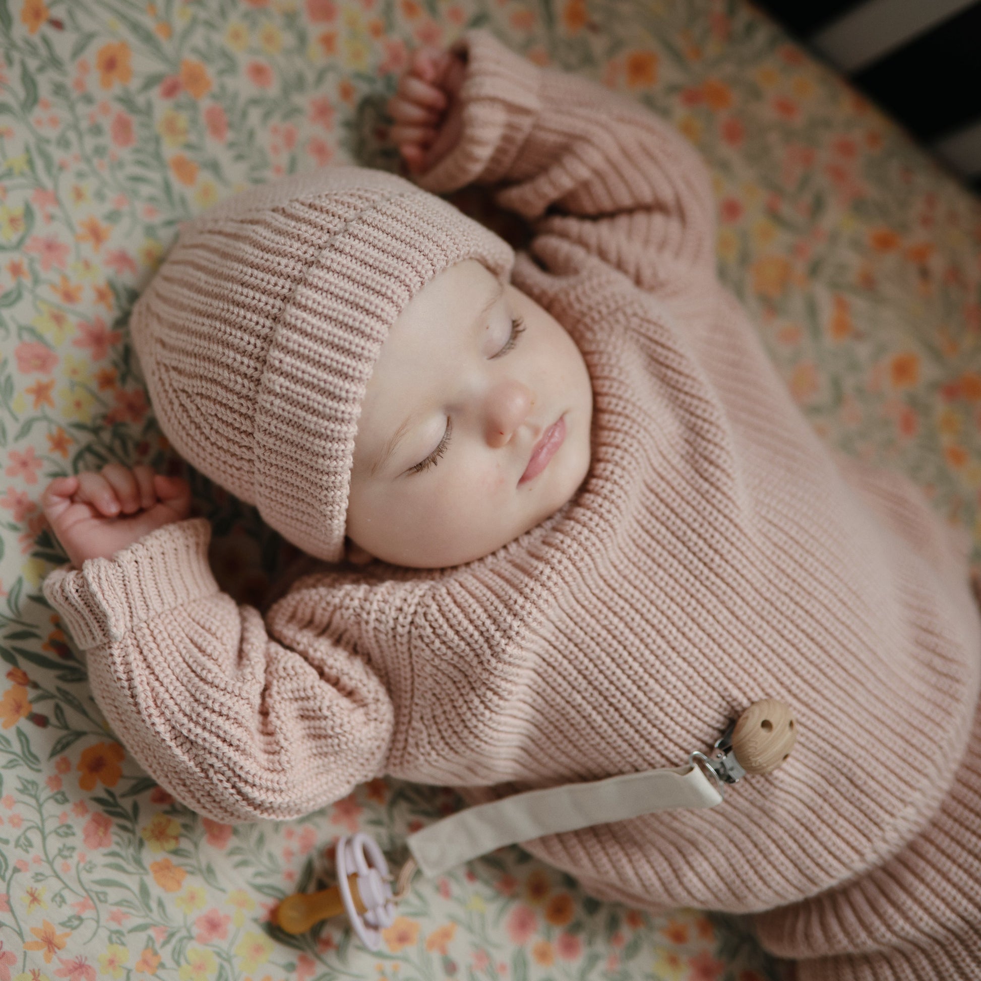 Linen Pacifier Clip 2-Pack - Babies in Bloom