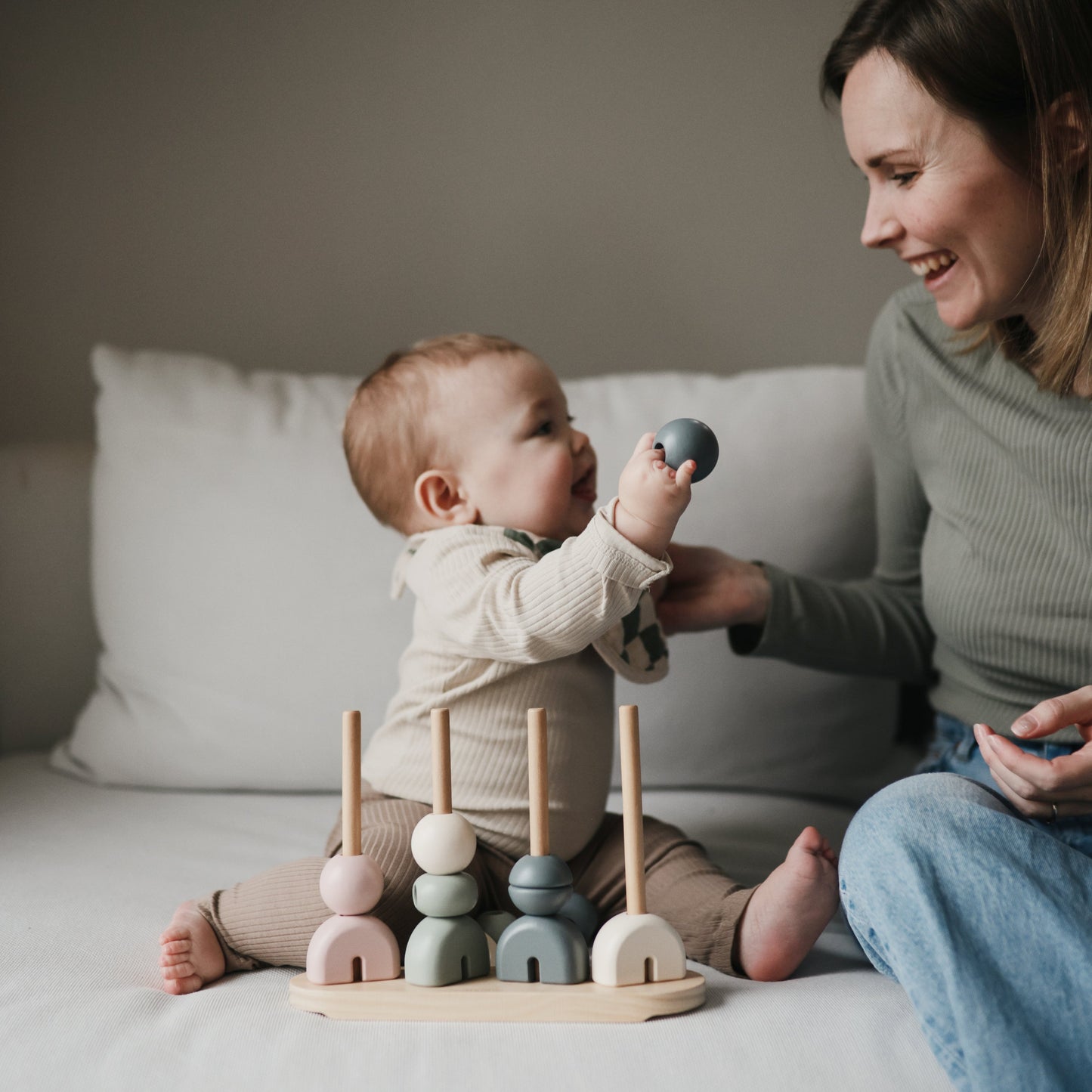 Wooden Multi Shape Stacker - Babies in Bloom