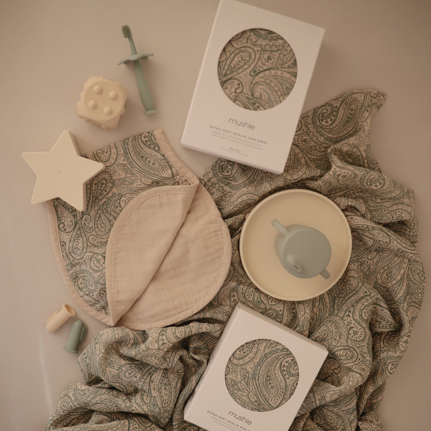 Organic Cotton Muslin Burp Cloth 2-Pack - Babies in Bloom