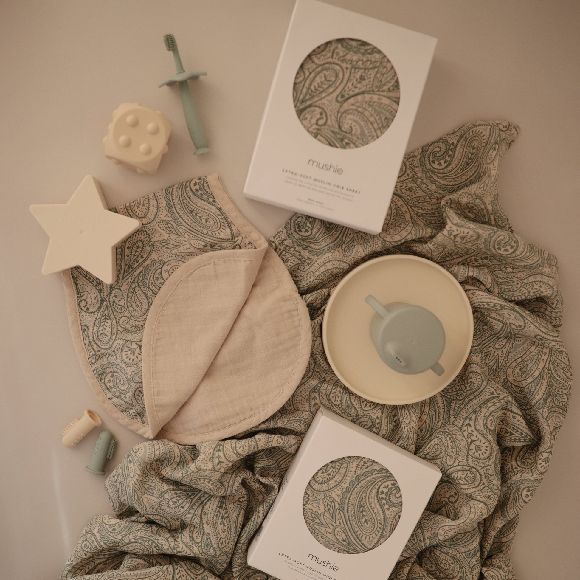 Organic Cotton Muslin Burp Cloth 2-Pack - Babies in Bloom