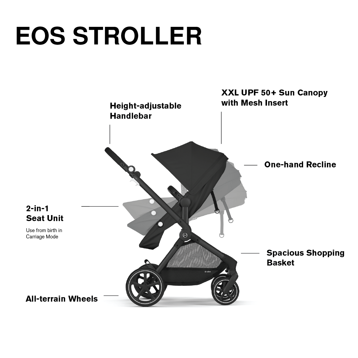 Carriage mode stroller sale