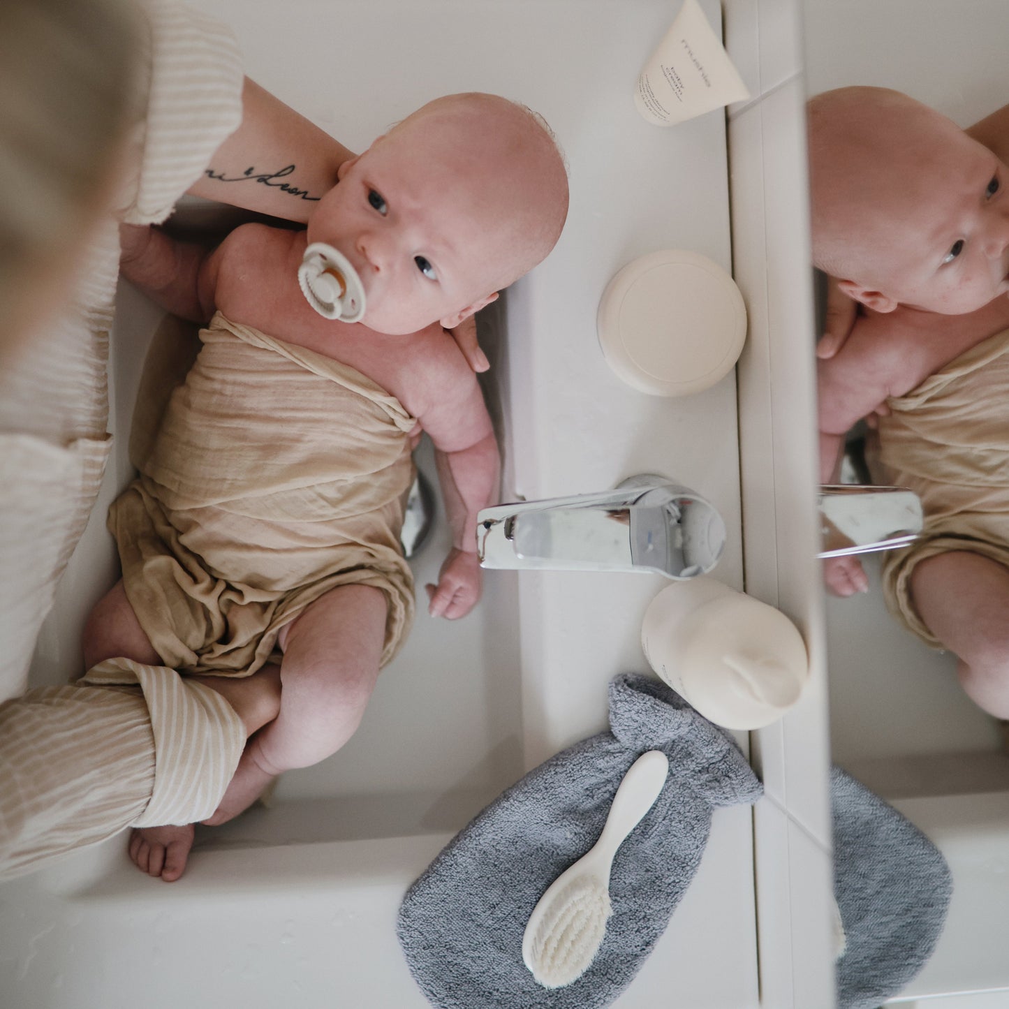 Organic Cotton Bath Mitt - Babies in Bloom