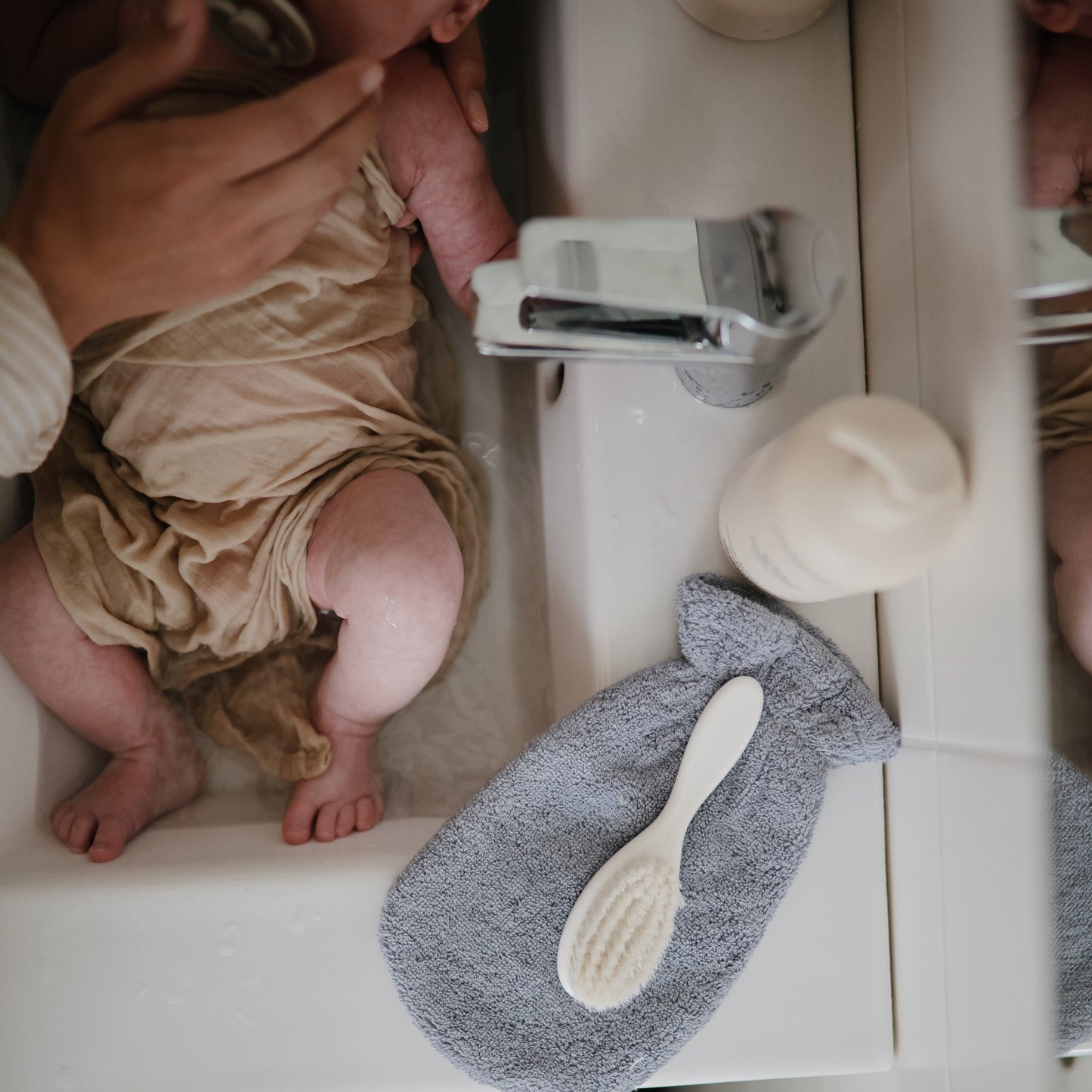 Organic Cotton Bath Mitt - Babies in Bloom