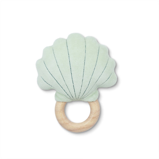 Apple Park Teal Shell Rattle