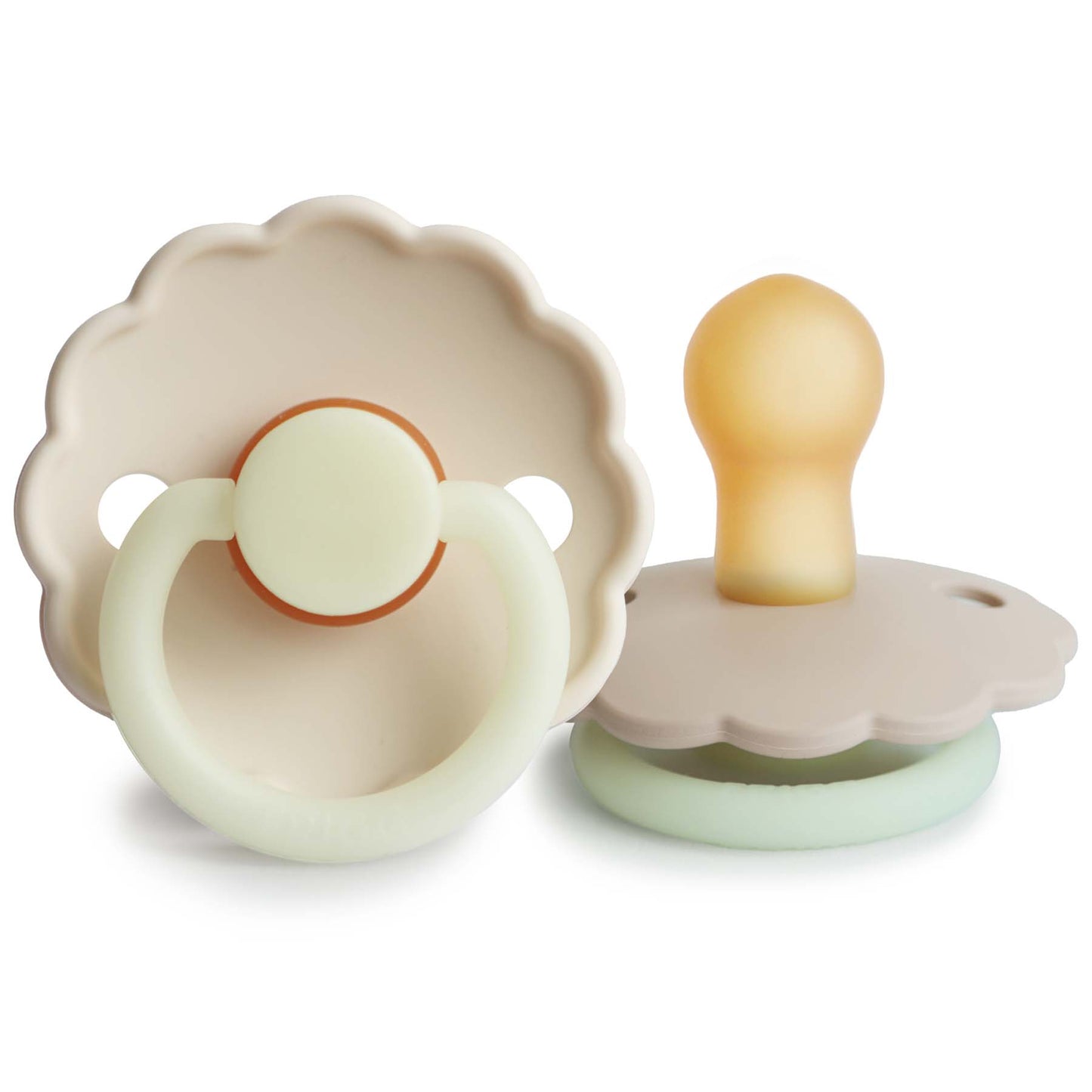 FRIGG Daisy Night Natural Rubber Pacifier 2-Pack - Babies in Bloom