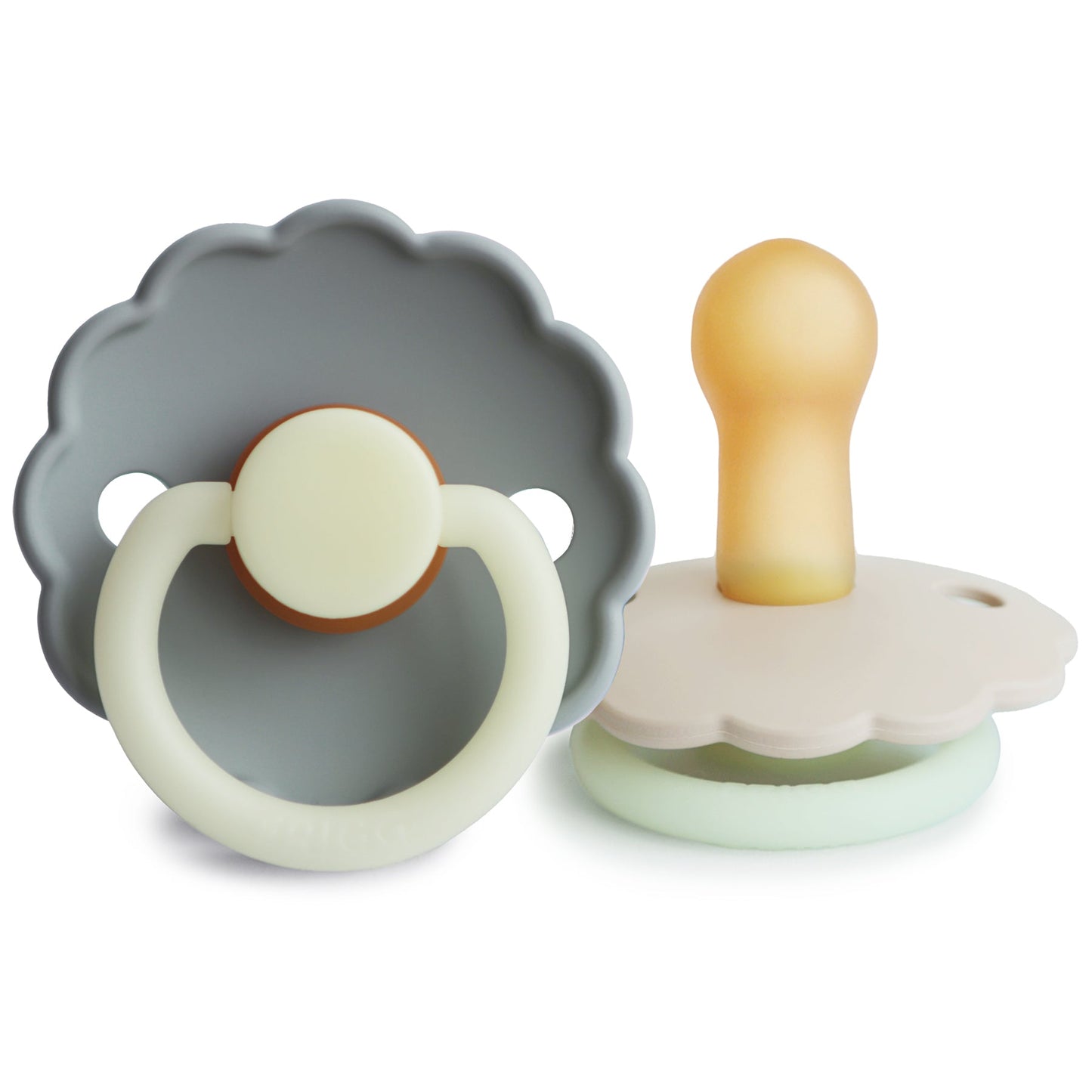 FRIGG Daisy Night Natural Rubber Pacifier 2-Pack - Babies in Bloom