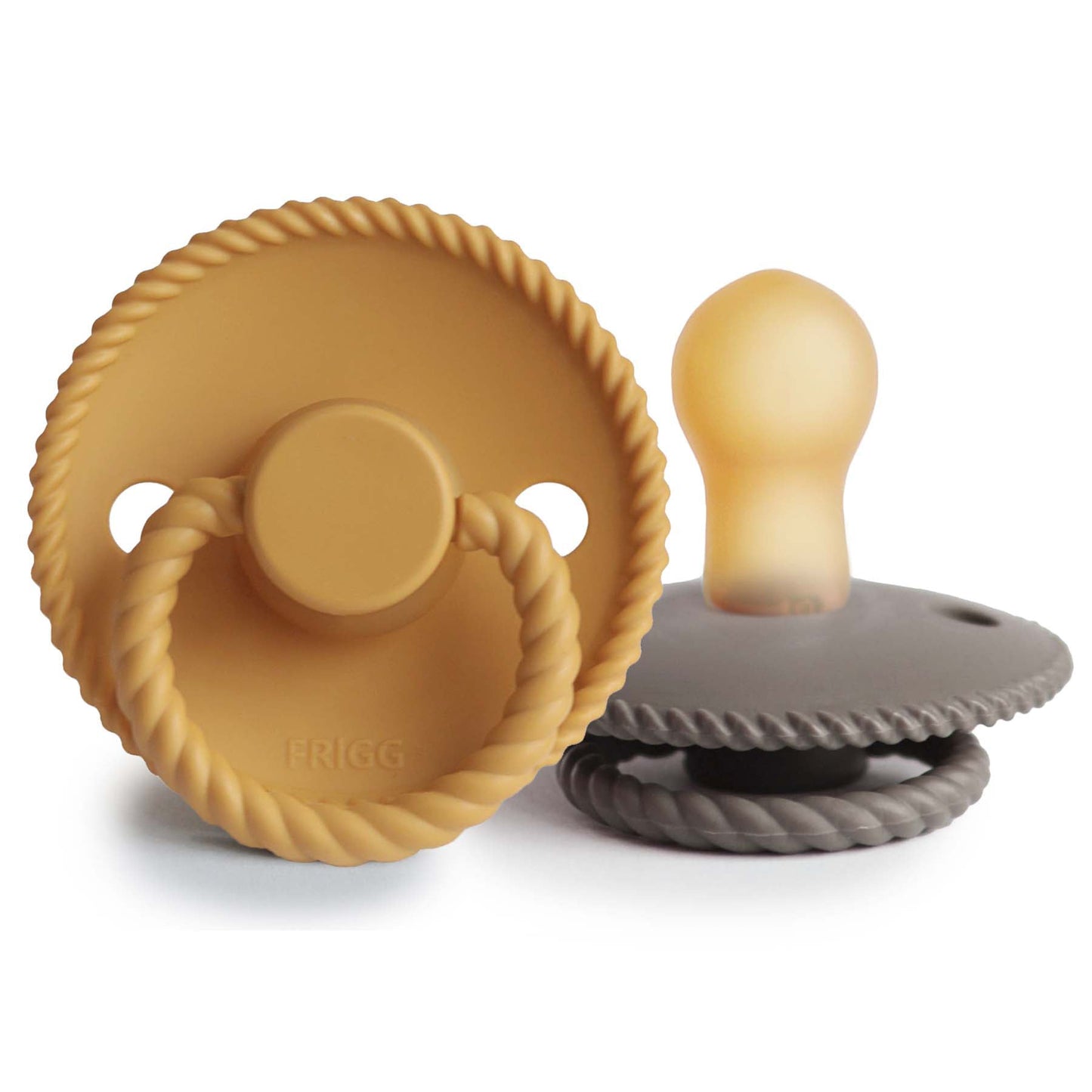 FRIGG Rope Natural Rubber Pacifier 2-Pack - Babies in Bloom