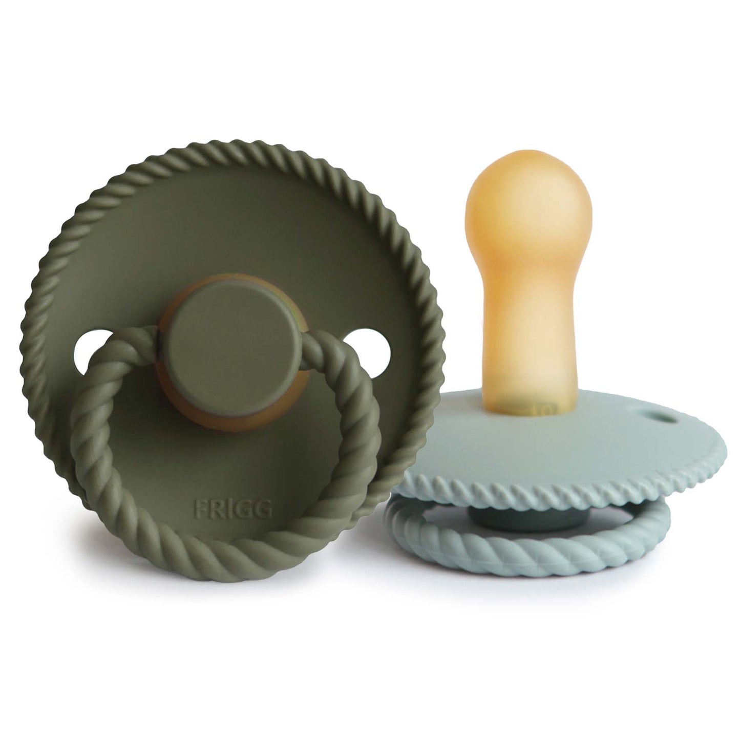 FRIGG Rope Natural Rubber Pacifier 2-Pack - Babies in Bloom