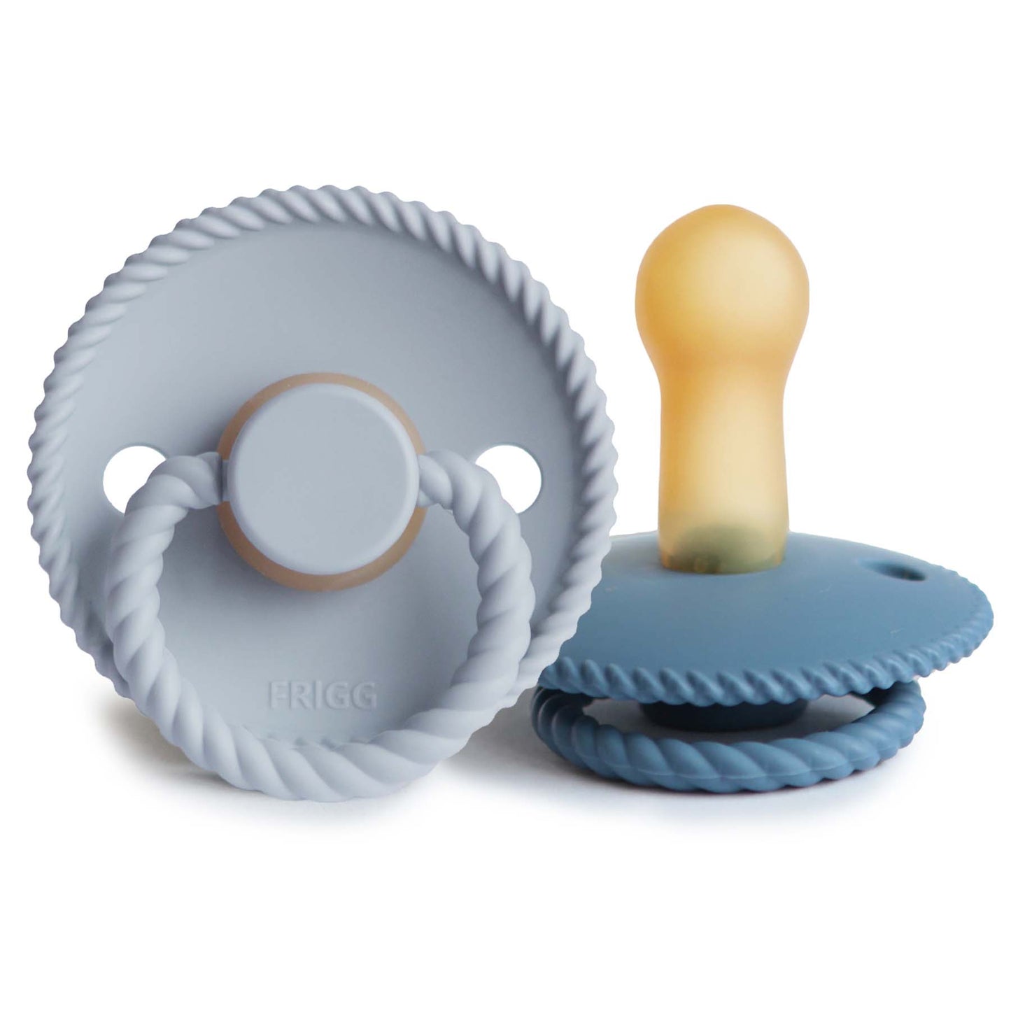 FRIGG Rope Natural Rubber Pacifier 2-Pack - Babies in Bloom
