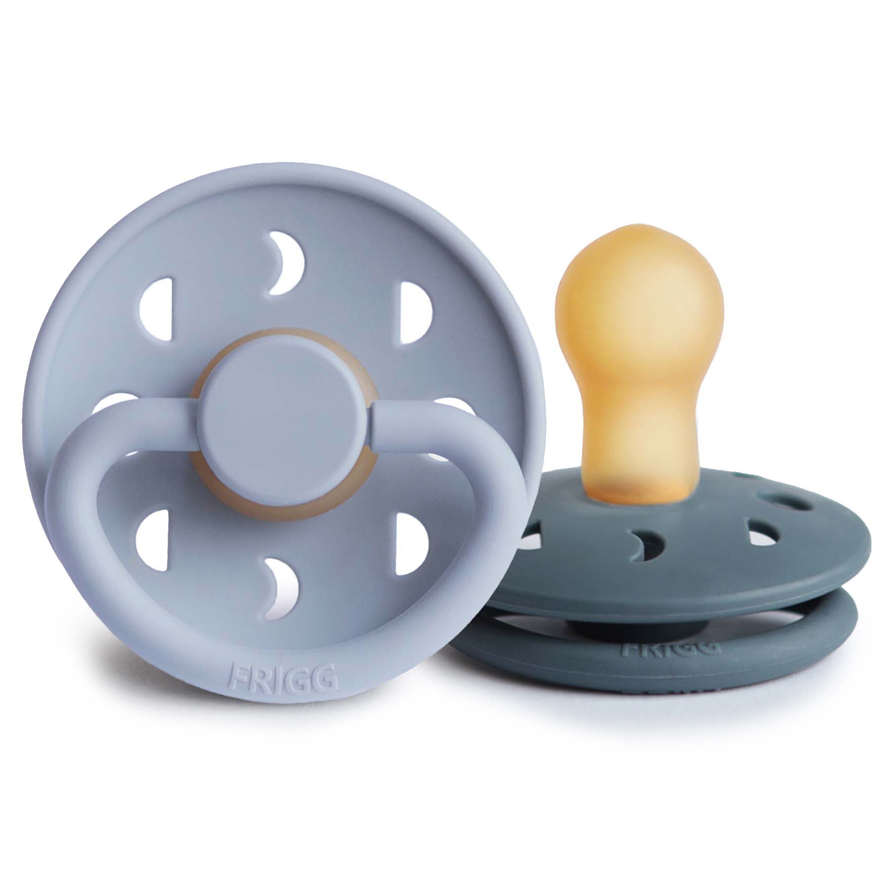 FRIGG Moon Natural Rubber Pacifier 2-Pack - Babies in Bloom