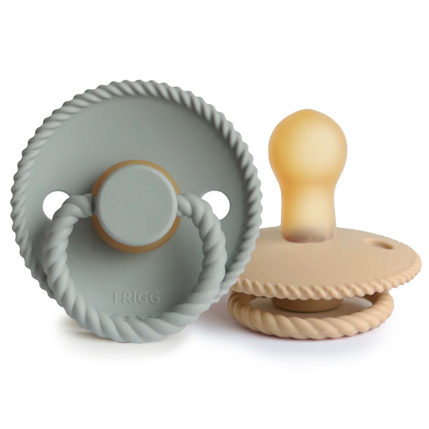 FRIGG Rope Natural Rubber Pacifier 2-Pack - Babies in Bloom