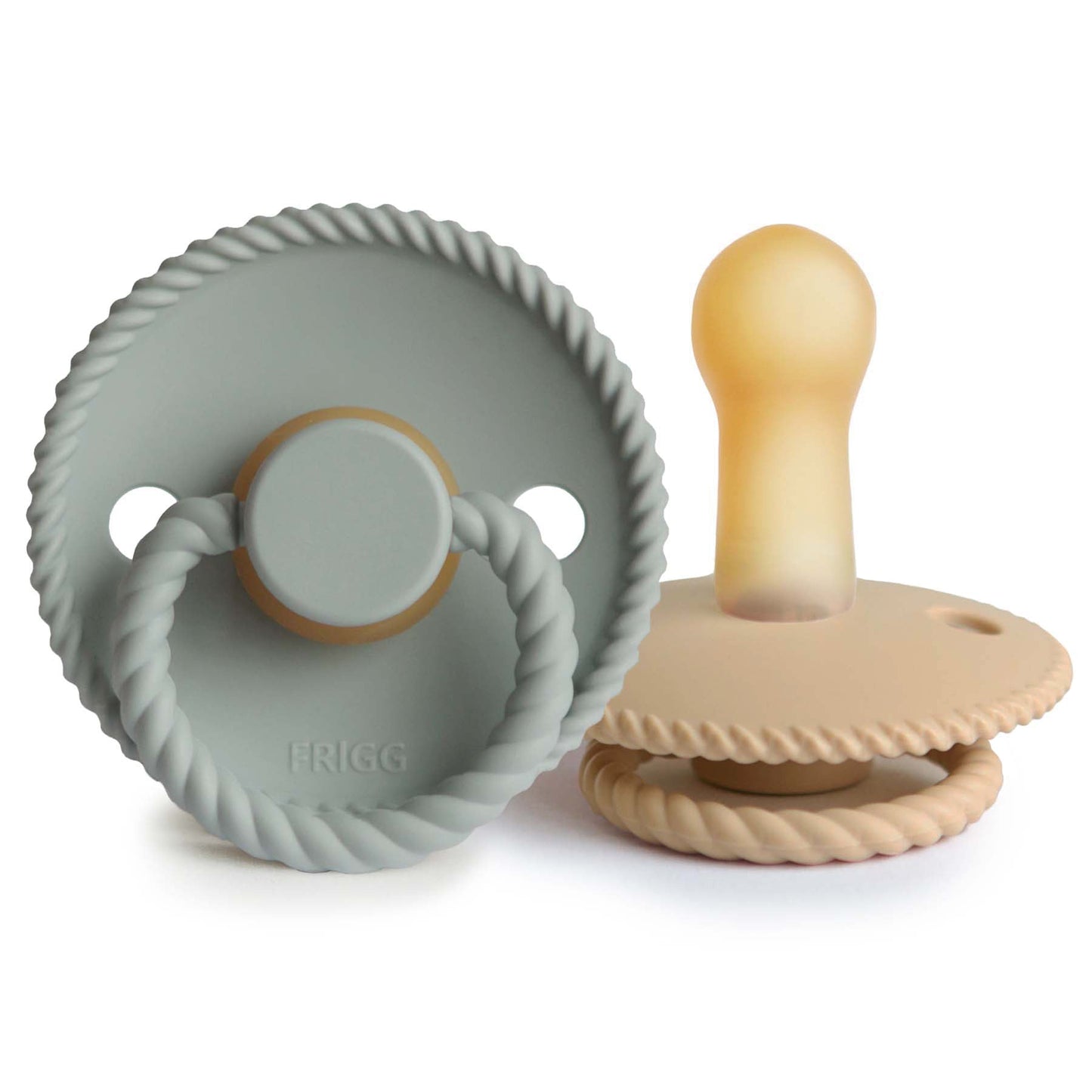 FRIGG Rope Natural Rubber Pacifier 2-Pack - Babies in Bloom