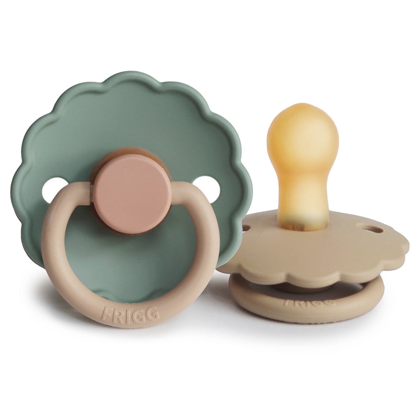 FRIGG Daisy Natural Rubber Pacifier 2-Pack - Babies in Bloom