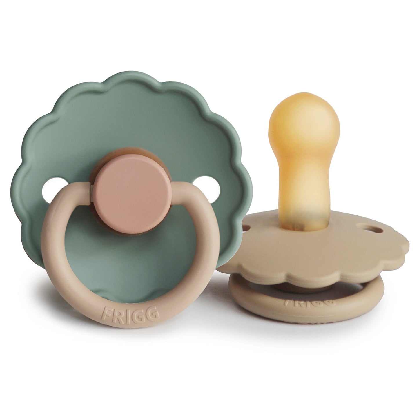 FRIGG Daisy Natural Rubber Pacifier 2-Pack - Babies in Bloom