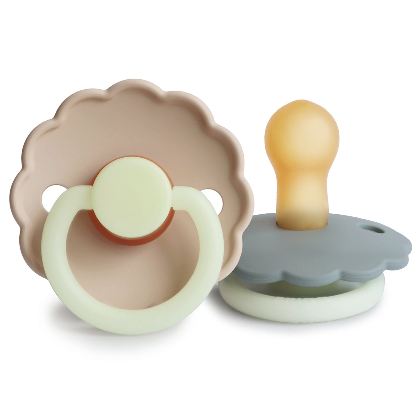 FRIGG Daisy Night Natural Rubber Pacifier 2-Pack - Babies in Bloom