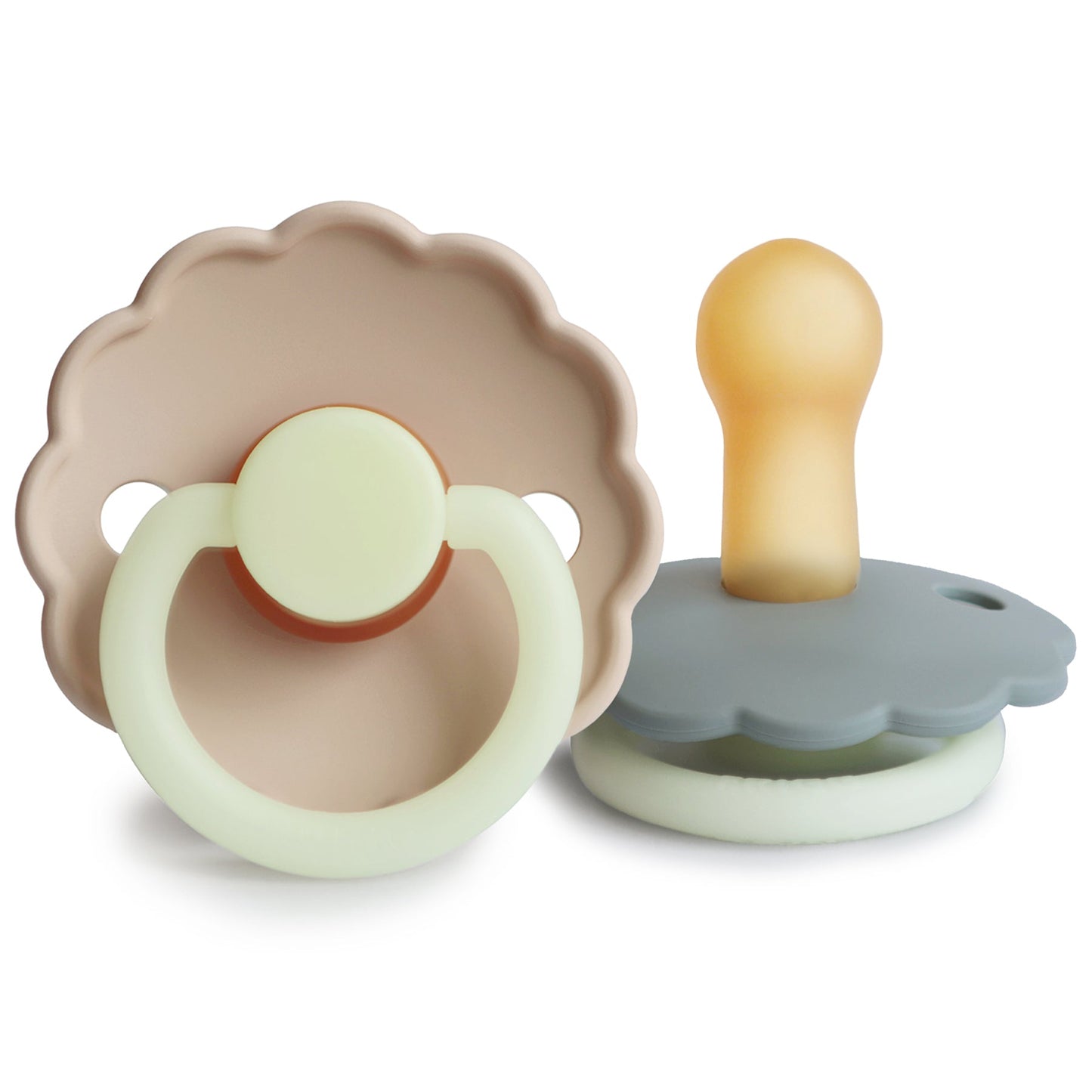 FRIGG Daisy Night Natural Rubber Pacifier 2-Pack - Babies in Bloom