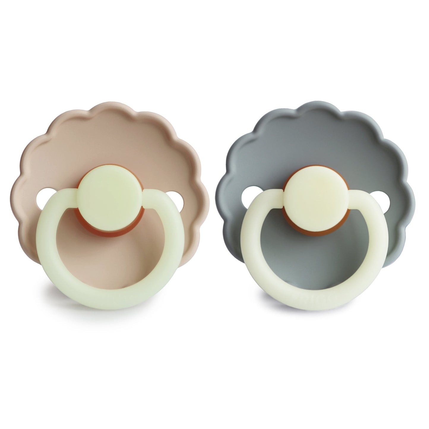 FRIGG Daisy Night Natural Rubber Pacifier 2-Pack - Babies in Bloom