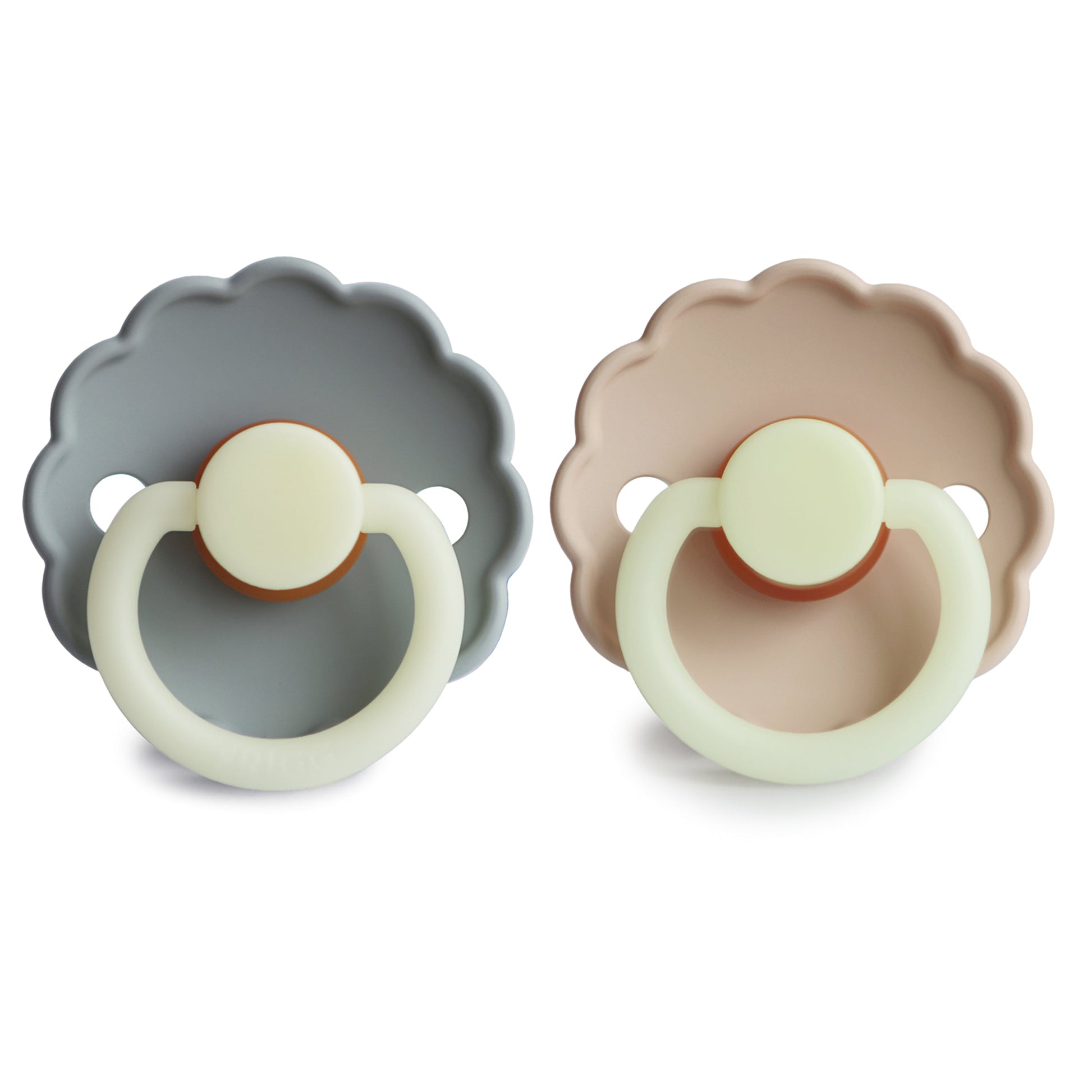 FRIGG Daisy Night Natural Rubber Pacifier 2-Pack - Babies in Bloom