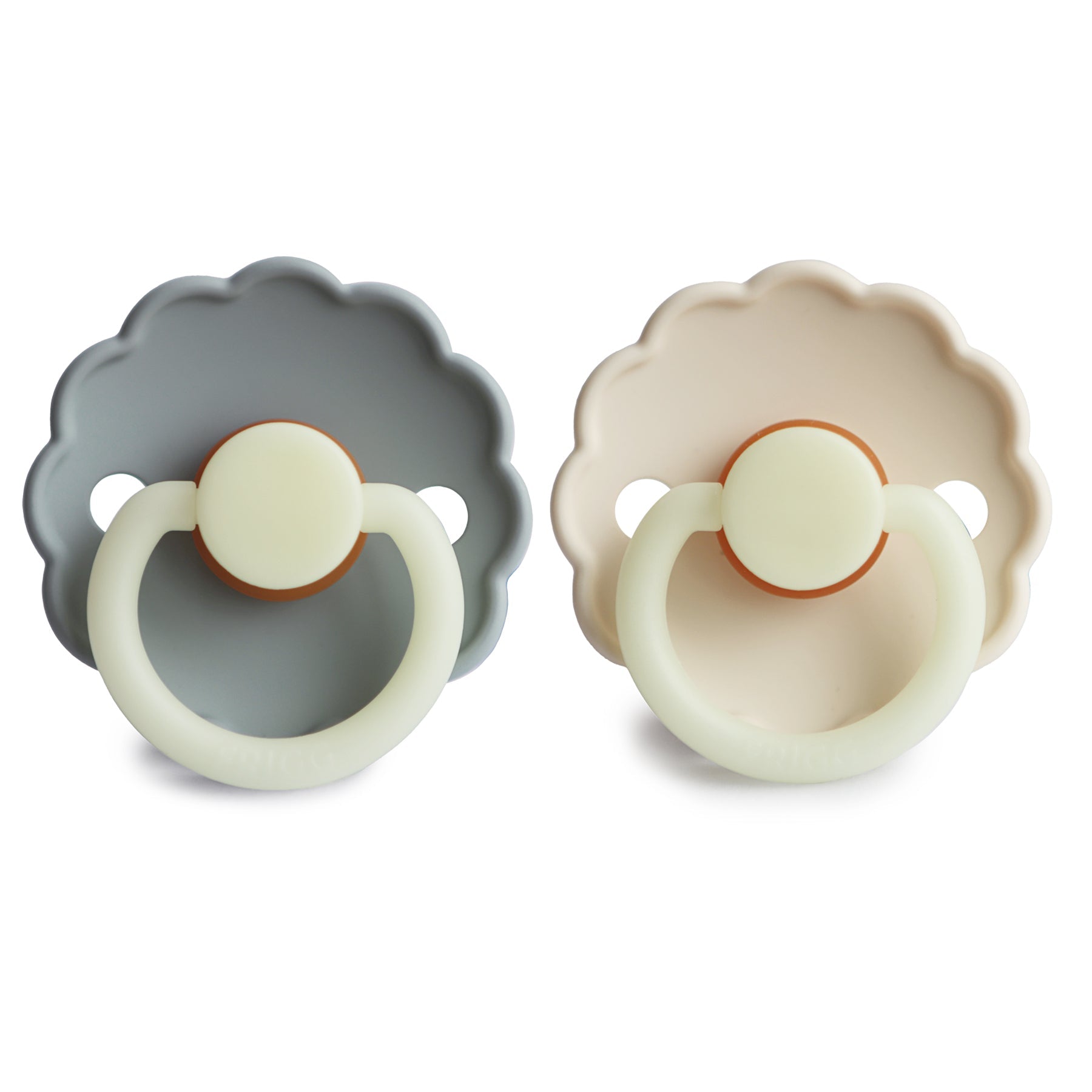 FRIGG Daisy Night Natural Rubber Pacifier 2-Pack - Babies in Bloom