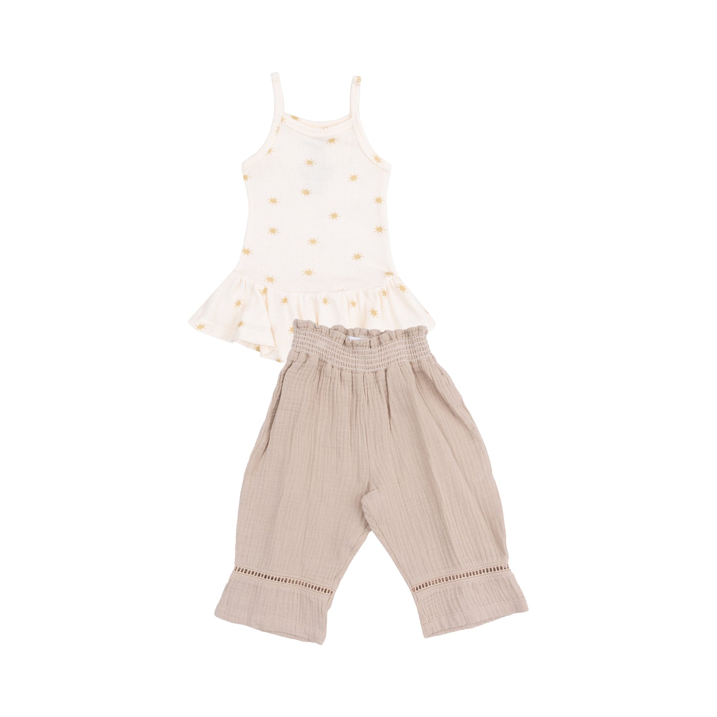 Angel Dear Peplum Tank and Smocked Waist Pants