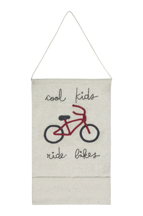 Wall Pocket Hanging Cool Kids Ride Bikes