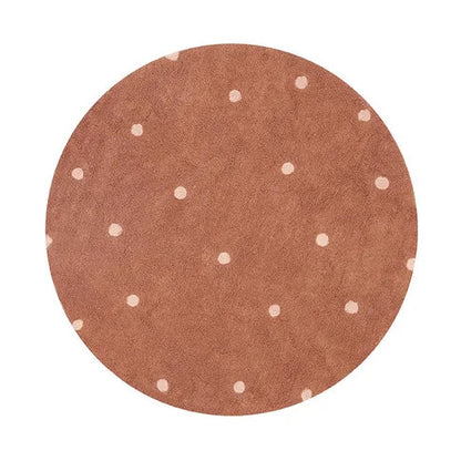 Washable Round Rugs Dot