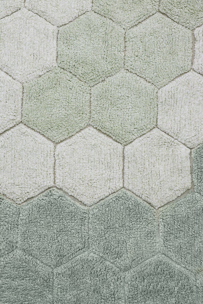 Washable Round Rugs Honeycomb