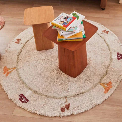 Washable Round Rug Chanterelle