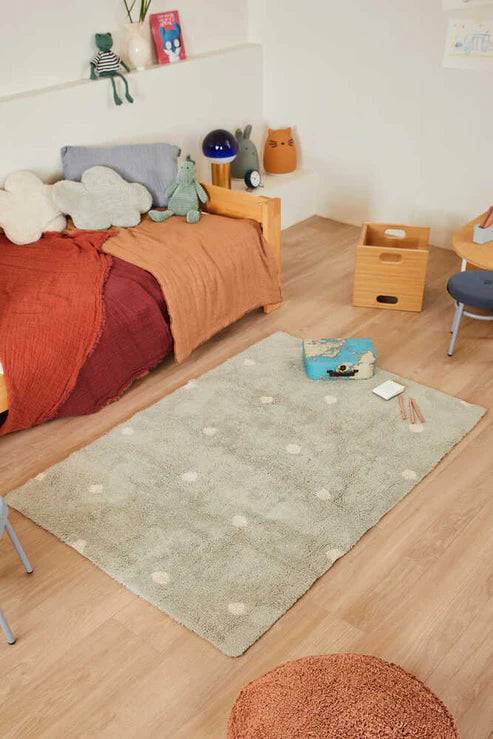 Washable Area Rugs Mini Dot