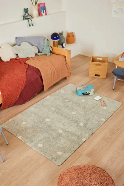 Washable Area Rugs Mini Dot