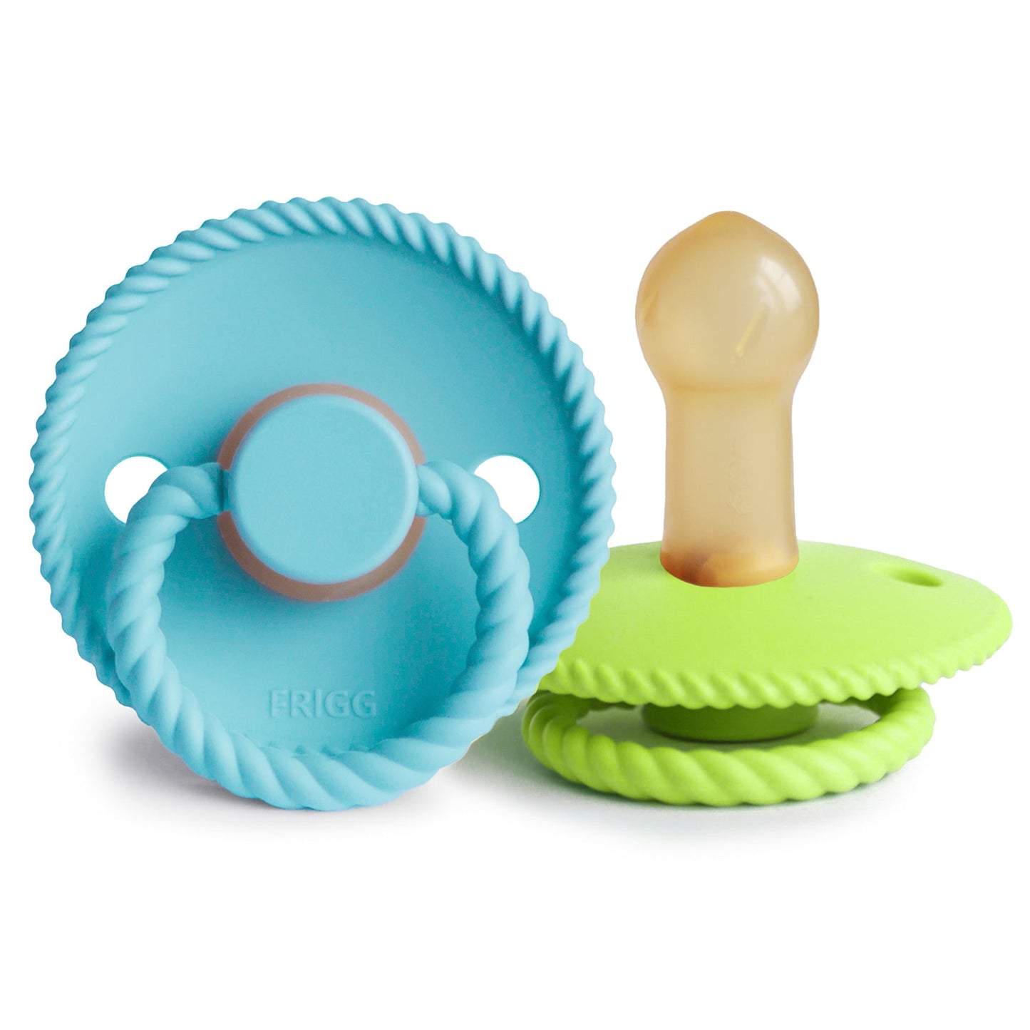 FRIGG Rope Natural Rubber Pacifier 2-Pack - Babies in Bloom