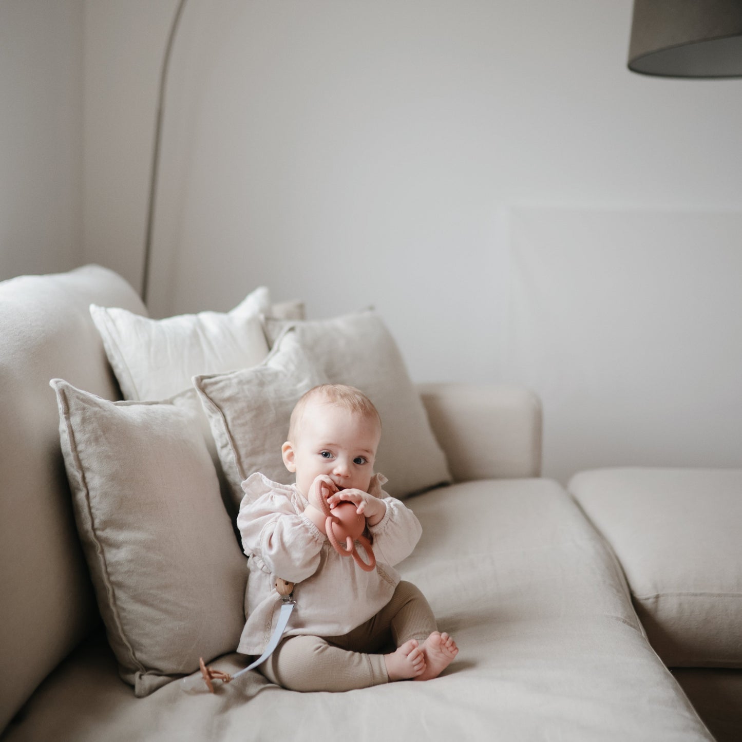 Linen Pacifier Clip 2-Pack - Babies in Bloom
