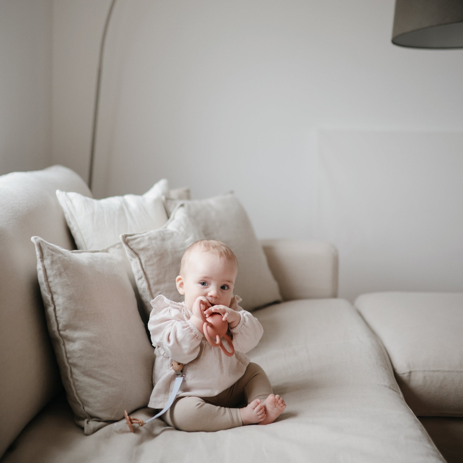 Linen Pacifier Clip 2-Pack - Babies in Bloom