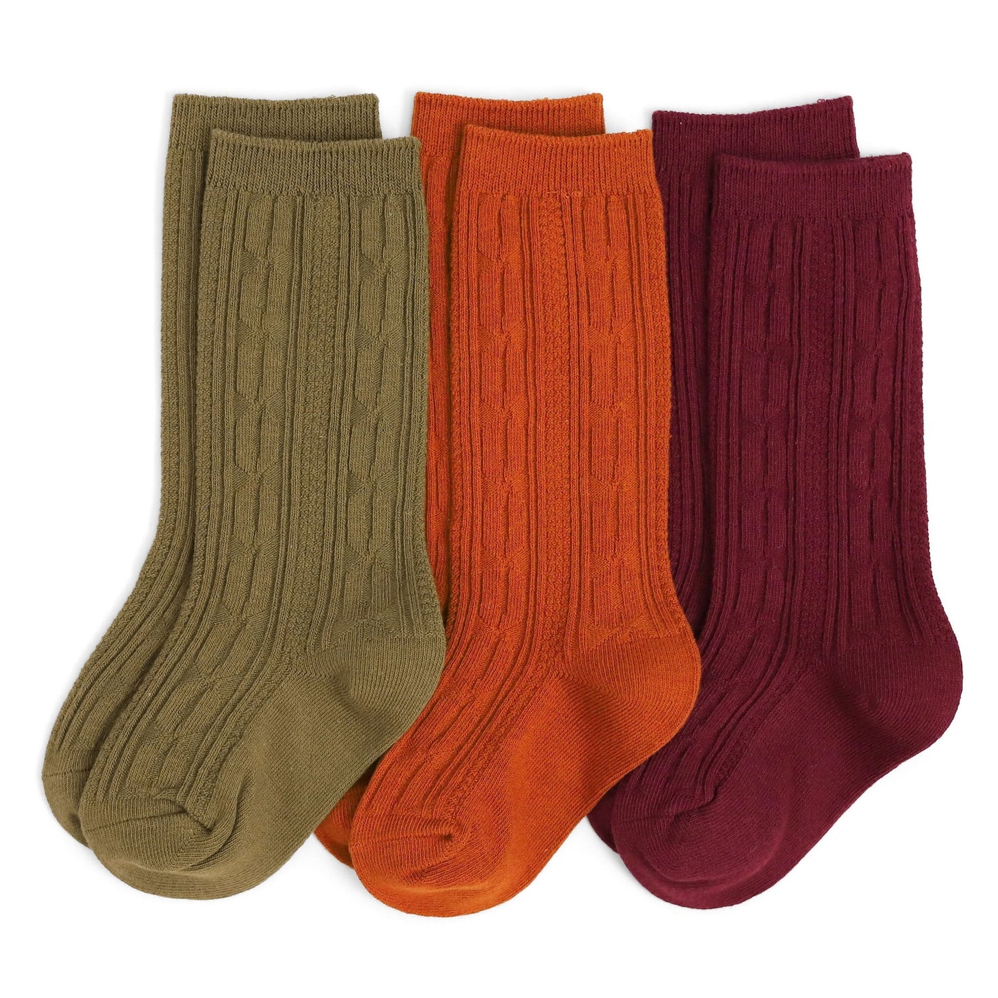 Cable Knit Knee High Sock 3-Pack