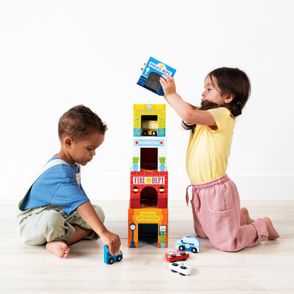 Stackables Nested Cardboard Toys & Cars Set