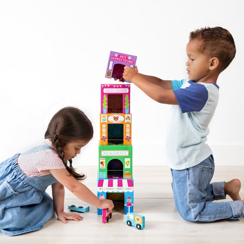 Stackables Nested Cardboard Toys & Cars Set