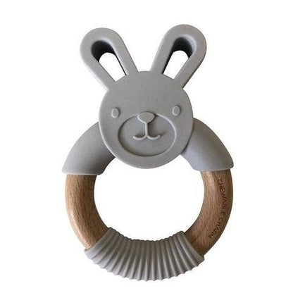 Chewable Charm Bunny Silicone + Wood Teether