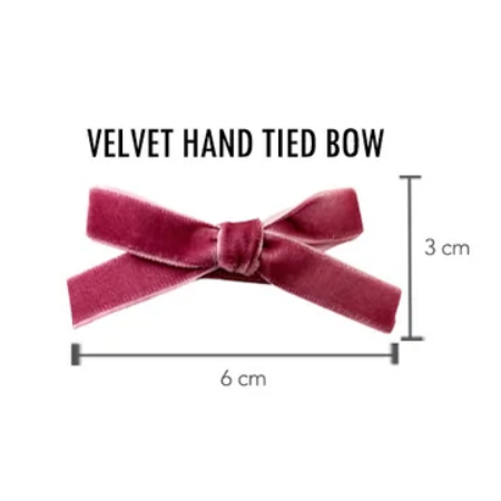 Velvet Ribbon Pigtail Bows Alligator Clips- 20 Colors - 2 Bows Moss